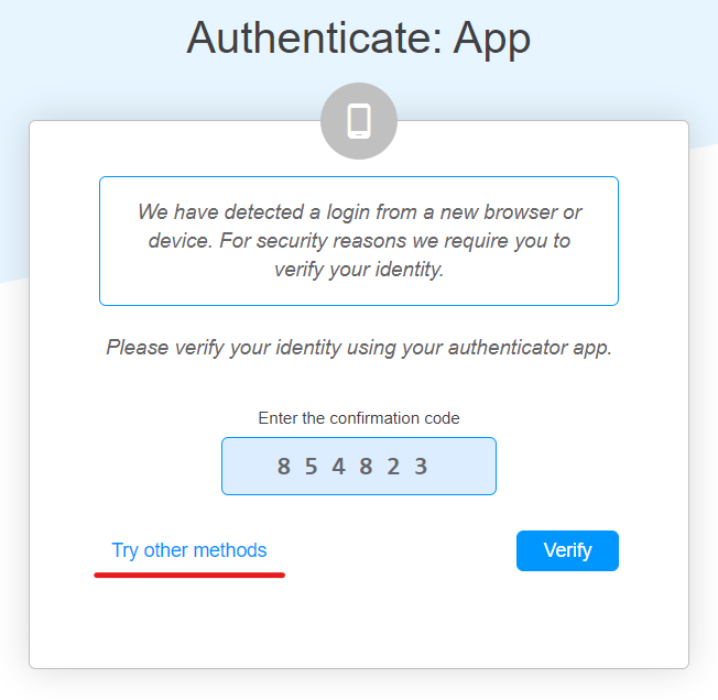 set up an app authenticator ea