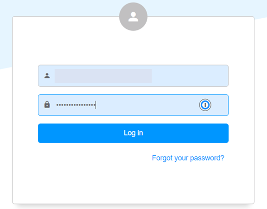 Fill in email and password