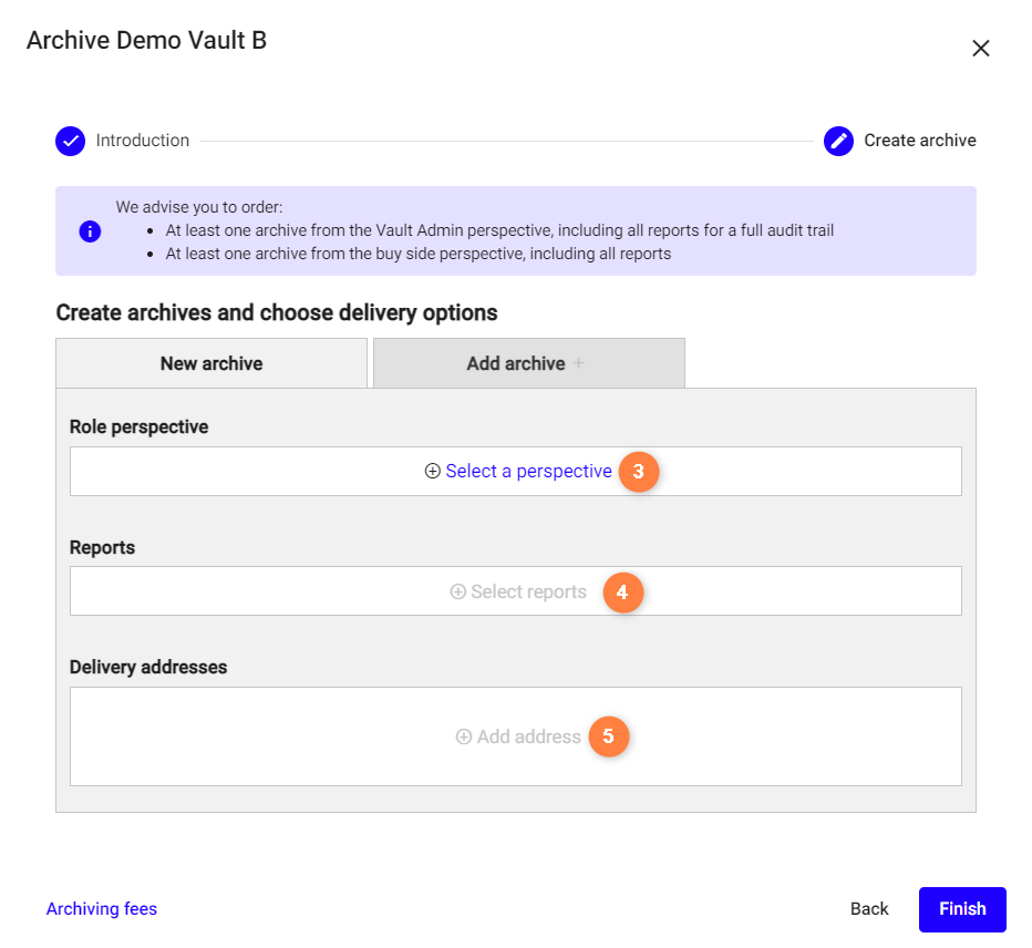 Request an archive – Virtual Vaults Help Center